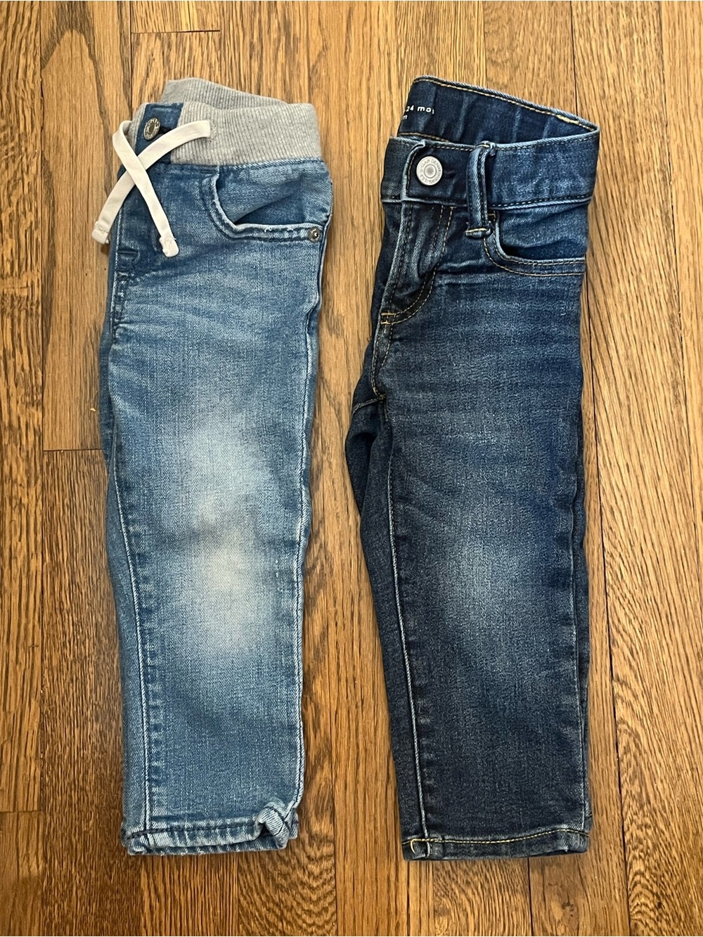 Lot of 2 Baby Gap Jeans Boys Size 18-24 Months Elastic/Adjustable Waist